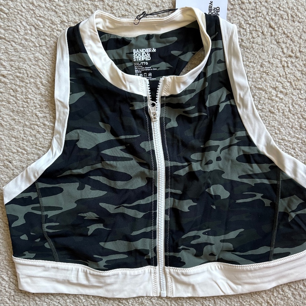 Solid & Striped Workout Bra - image 1